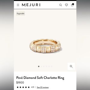 Mejuri Pavé Diamond Soft Charlotte Ring